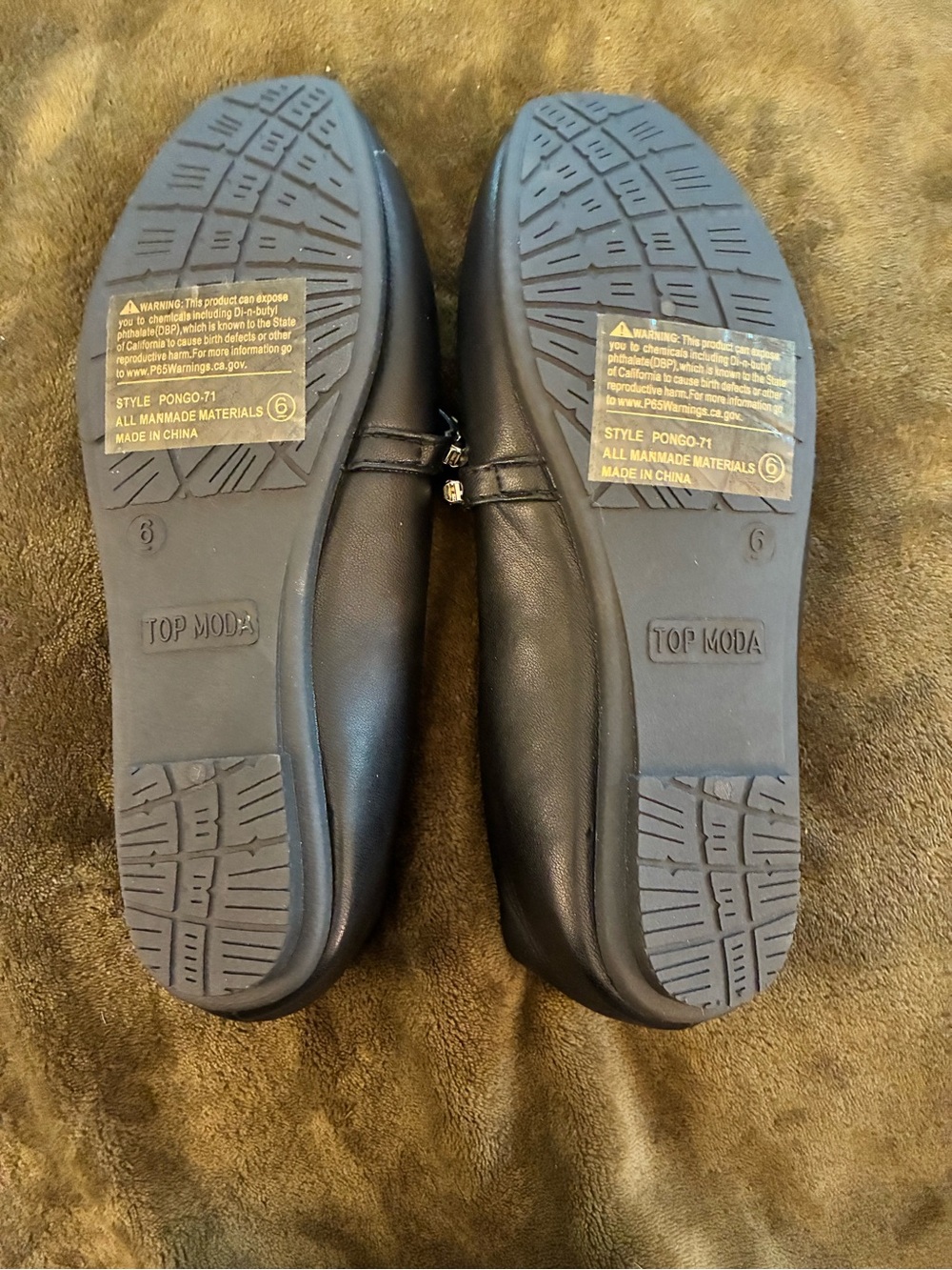 TOP Moda Black Rhinestone Strap Ballet Flats - Picture 4 of 4